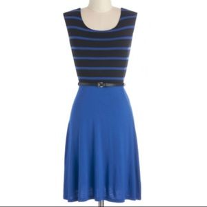 Modcloth blue and black striped dress